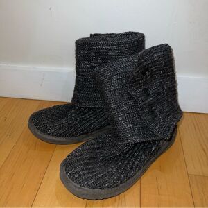 UGG Classic Cardy Pull-On Buttoned Boots Grey Size 8